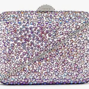 Olga Berg Casey Hot Fix Encrusted Clutch